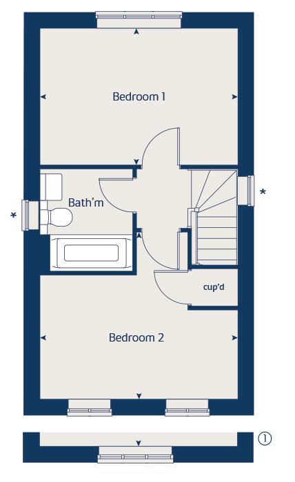 First floor floorplan of The Amberley at The Gateway